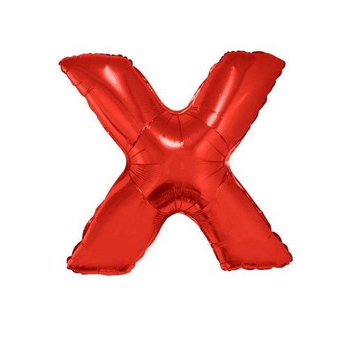 Folieballon Rood Letter 'X' Groot