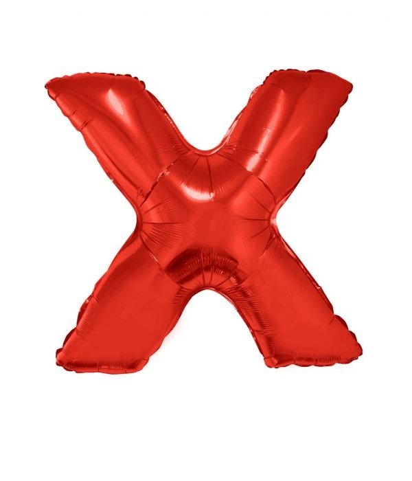 Folieballon Rood Letter 'X' Groot