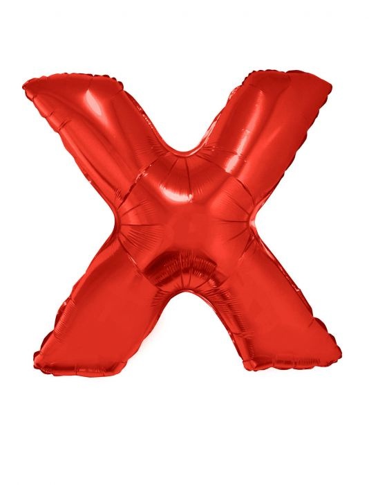 Folieballon Rood Letter &apos;X&apos; Groot afbeelding