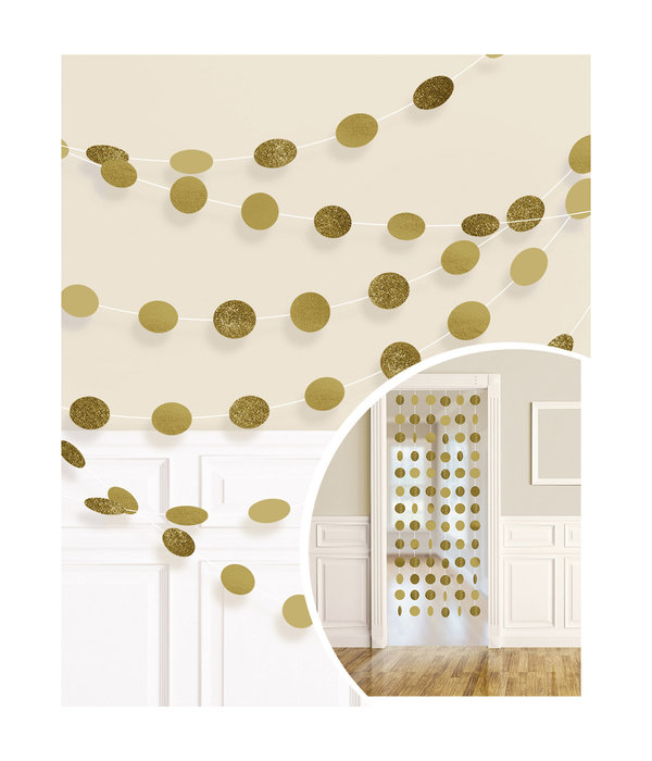 Hangdecoratie Goud/Glitter Cirkels