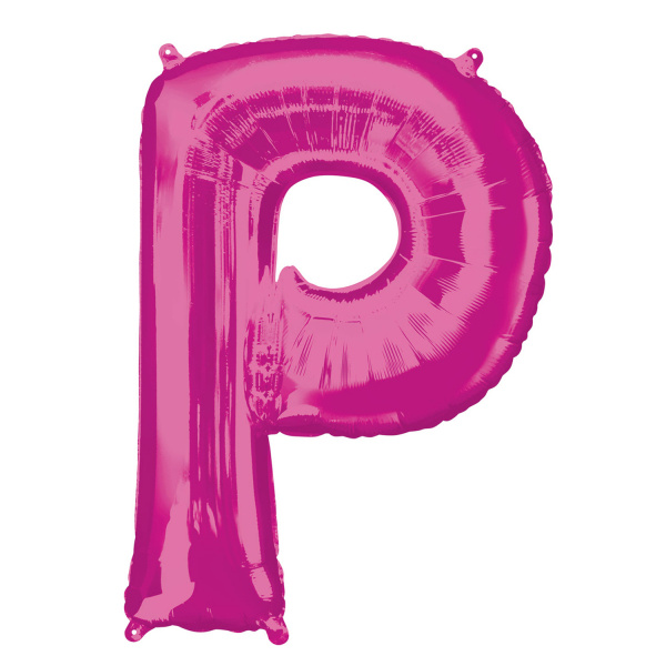 Folieballon Roze Letter &apos;P&apos; Groot