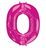 Folieballon Roze Letter 'O' Groot