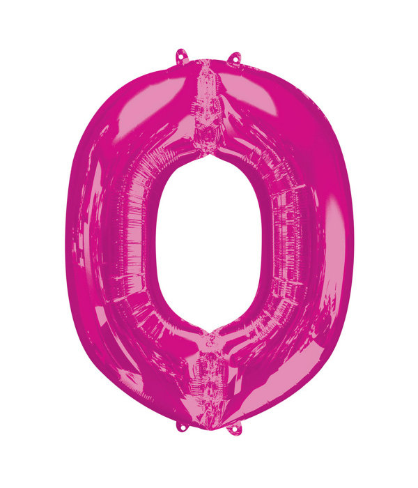 Folieballon Roze Letter 'O' Groot
