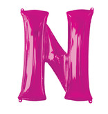 Folieballon Roze Letter 'N' Groot