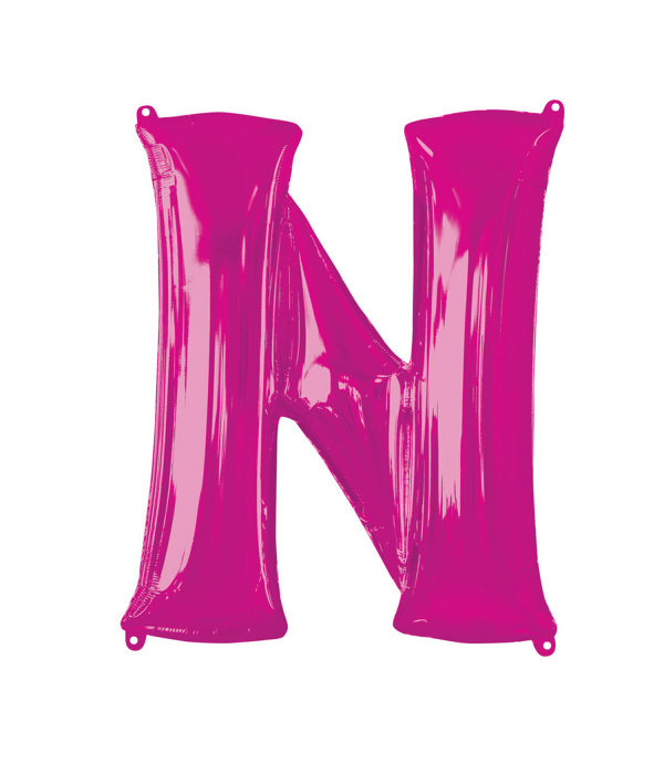 Folieballon Roze Letter 'N' Groot