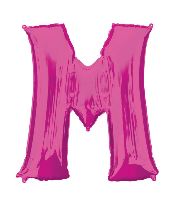Folieballon Roze Letter 'M' Groot