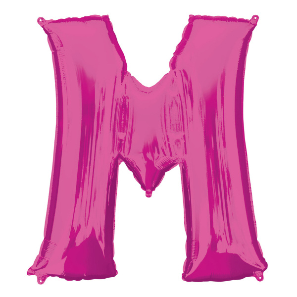 Folieballon Roze Letter &apos;M&apos; Groot