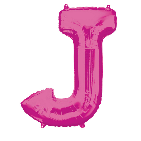 Folieballon Roze Letter &apos;J&apos; Groot