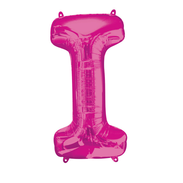 Folieballon Roze Letter &apos;I&apos; Groot afbeelding