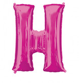 Folieballon Roze Letter 'H' Groot