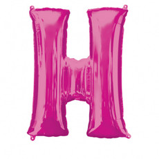 Folieballon Roze Letter 'H' Groot