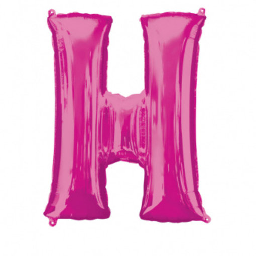 Folieballon Roze Letter 'H' Groot