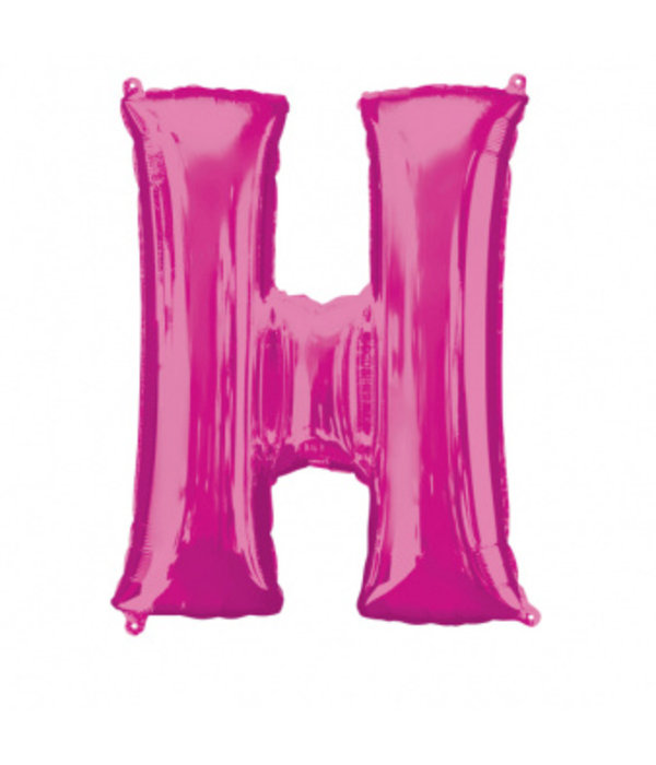 Folieballon Roze Letter 'H' Groot
