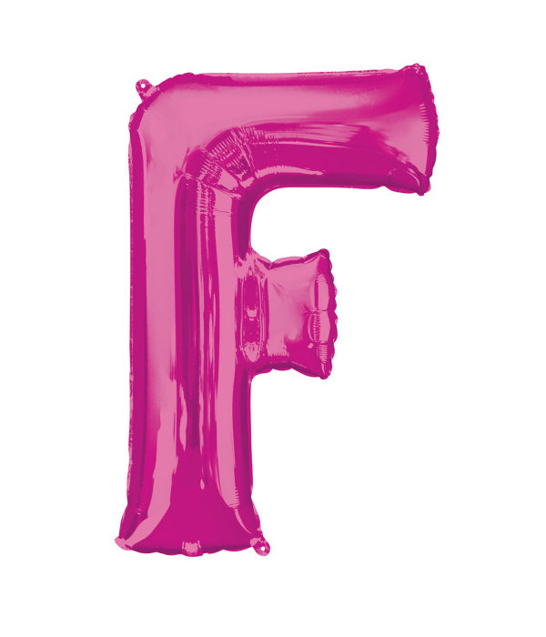 Folieballon Roze Letter 'F' Groot