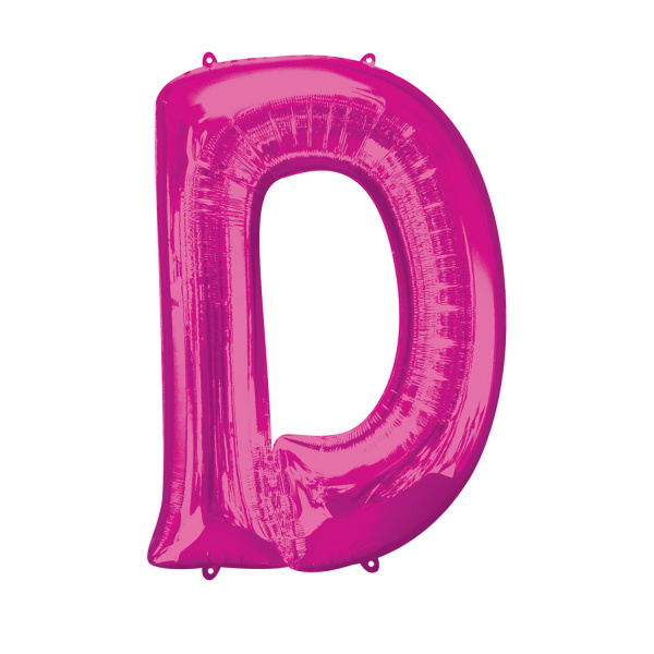 Folieballon Roze Letter &apos;D&apos; Groot