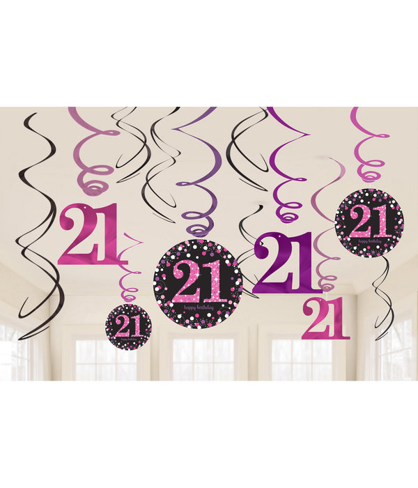 Swirlset 21 Jaar Roze