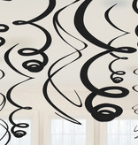 Hangdecoratie Swirls Zwart