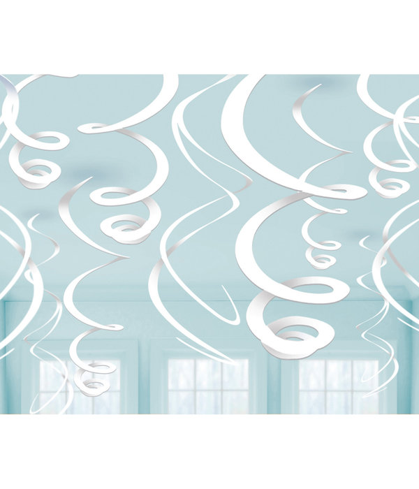 Hangdecoratie Swirls IJswit