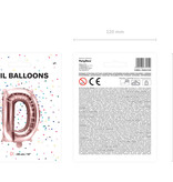 Folieballon D Rose Goud 35 cm