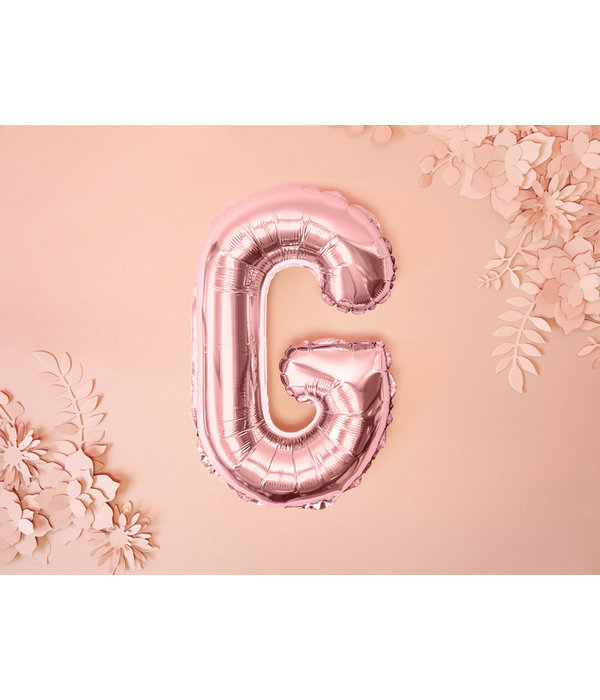 Folieballon G Rose Goud 35cm