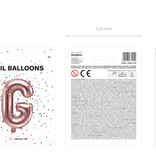 Folieballon G Rose Goud 35cm