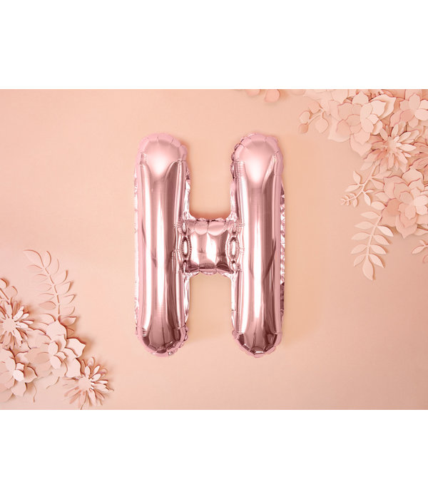 Folieballon H Rose Goud 35 cm