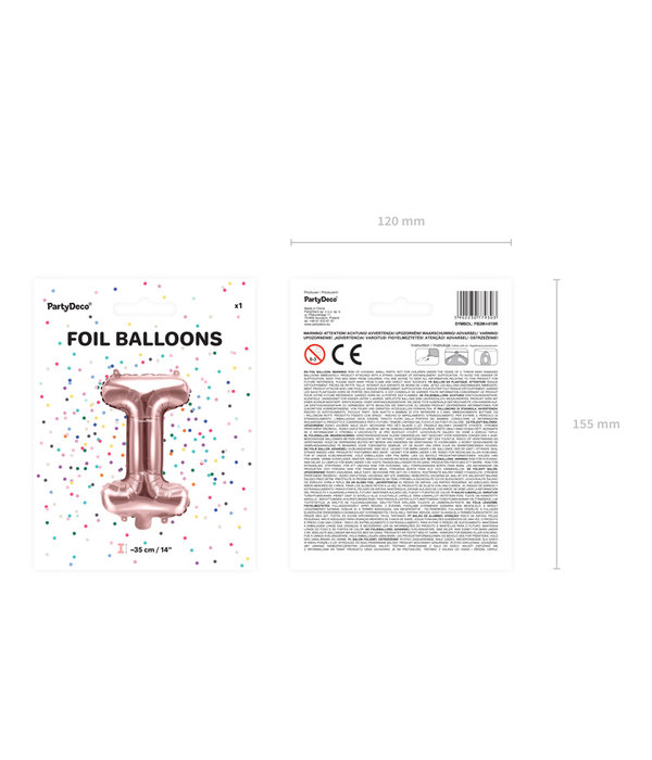 Folieballon I Rose Goud 35 cm