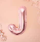 Folieballon J Rose Goud 35 cm