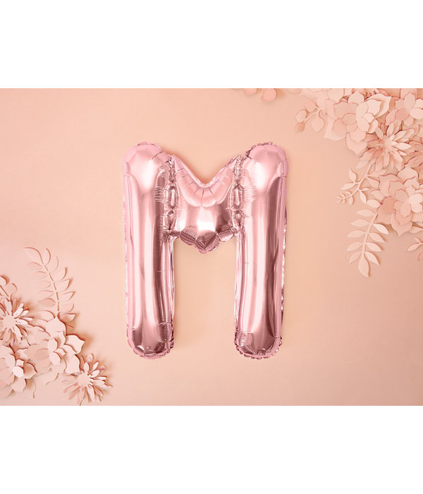 Folieballon M Rose Goud 35 cm