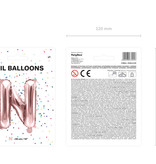 Folieballon N Rose Goud 35 cm