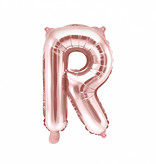Folieballon R Rose Goud 35 cm