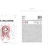 Folieballon R Rose Goud 35 cm