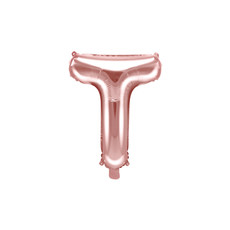 Folieballon T Rose Goud 35 cm