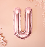 Folieballon U Rose Goud 35 cm