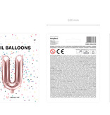 Folieballon U Rose Goud 35 cm