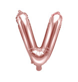 Folieballon V Rose Goud 35 cm