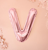 Folieballon V Rose Goud 35 cm