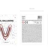 Folieballon V Rose Goud 35 cm