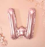 Folieballon W Rose Goud 35 cm