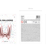 Folieballon W Rose Goud 35 cm