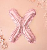 Folieballon X Rose Goud 35 cm