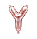 Folieballon Y Rose Goud 35 cm