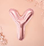 Folieballon Y Rose Goud 35 cm