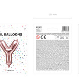 Folieballon Y Rose Goud 35 cm