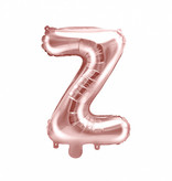 Folieballon Z Rose Goud 35 cm