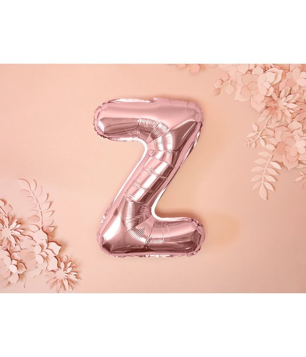 Folieballon Z Rose Goud 35 cm