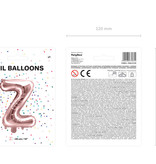 Folieballon Z Rose Goud 35 cm