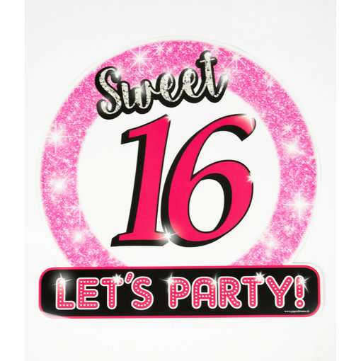Huldeschild Sweet Sixteen Roze
