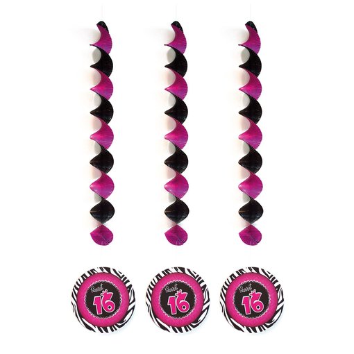 Spiraalhangers Sweet 16 - 3 stuks