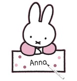 Geboortebord Nijntje Roze - 60 cm